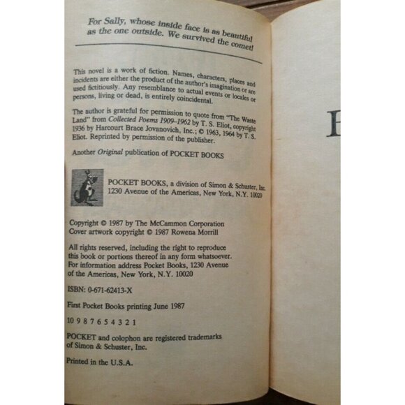 Swan Song Robert McCammon Pocket Books Paperback 1st 1987 Dystopian Horr… - Picture 10 of 11